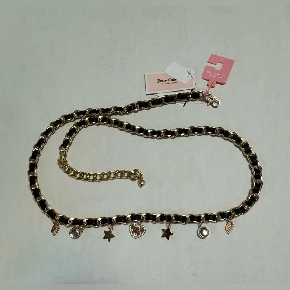 Juicy couture multi charm  gold belt